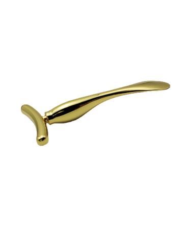 T-shaped massage stick eye cream smear stick zinc alloy double-headed eye cream introduction stick (gold)