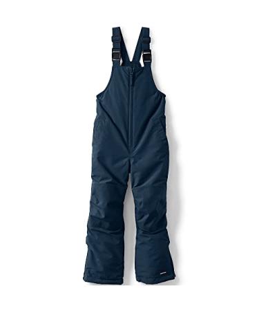 Lands' End Kids Slim Squall Waterproof Iron Knee Bib Snow Pants 8 Radiant Navy