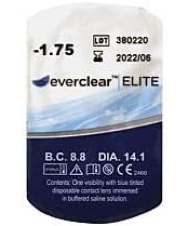 Buy Everclear ELITE Daily Soft Lenses - 30 Pack | BC 8.8 DIA 14.1 | -2.00 Diopters | International Shipping - Buy Online on GoSupps.com