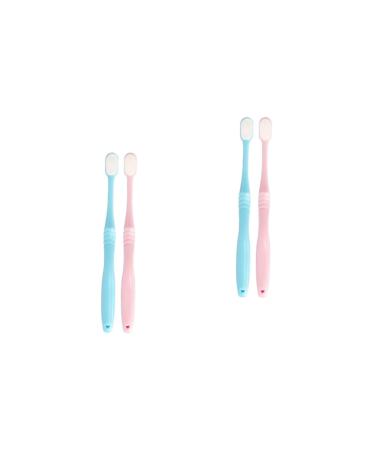CliSpeed 4 pieces Extra Soft toothbrushes for adult toothbrush for sensitive gums soft silk bristles after birth postnatal cleaning brush pregnant woman adult