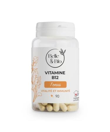 IMMUNITY & VITALITY - Vitamin B12-90 Capsules - 3-Month Cure, Belle & Organic Food Supplement - Made in France