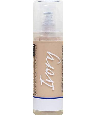 Dermacia PRO Breathable Foundation (Ivory) - Dr. Recommended, Hypoallergenic, Long Lasting, Lightweight Makeup for Sensitive Skin, Acne, Rosacea - Made in USA - Buy Online on GoSupps.com