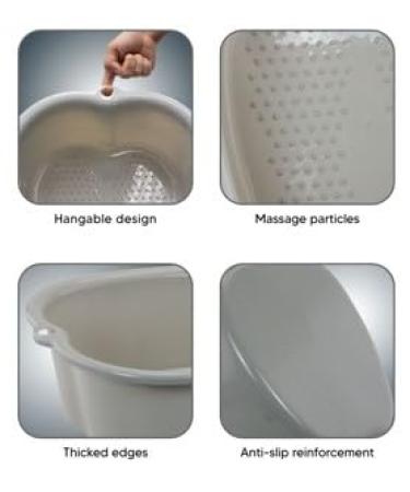 ZENVY Foot Bath Tub & Silicone Scrubber Set | Relaxing At-Home Foot Spa for Ultimate Soothing Massage - Buy Online on GoSupps.com