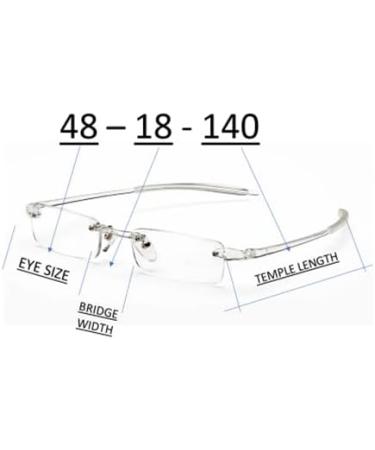 OPTX 20/20 Ecoclear Oxygen +1.50 Rimless Reading Glasses - Stylish Lightweight International Shipping Available - Buy Online on GoSupps.com