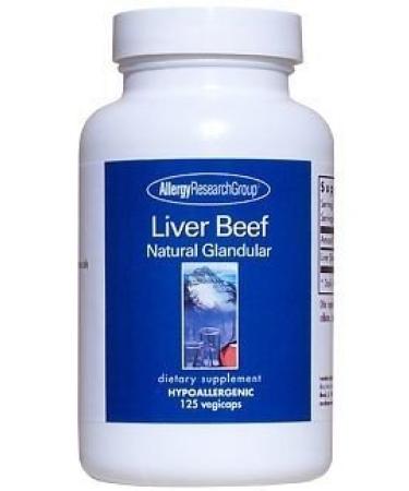 Allergy Research Group Liver Beef Natural Glandular 125 Veg Caps