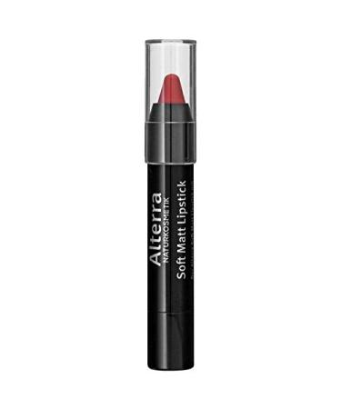 Alterra Soft Matt Lipstick 03 Modern Red 3 G Nursing Matt with organic shore and organic argan oil gluten-free certified natural cosmetics