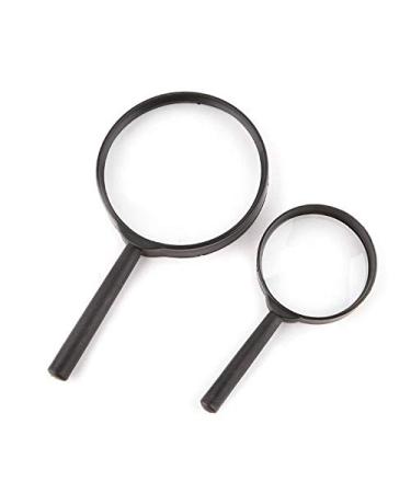Magnifying 2pcs 5X Plastic Handheld Magnifier Portable Magnifying Glass Reading Eye Loupe Good Times