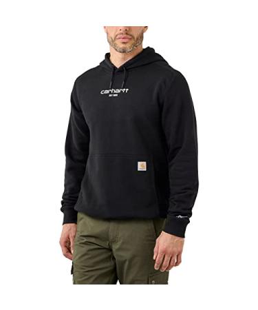 Carhartt Men's Force Relaxed Fit Lightweight Logo Graphic Sweatshirt Medium Black