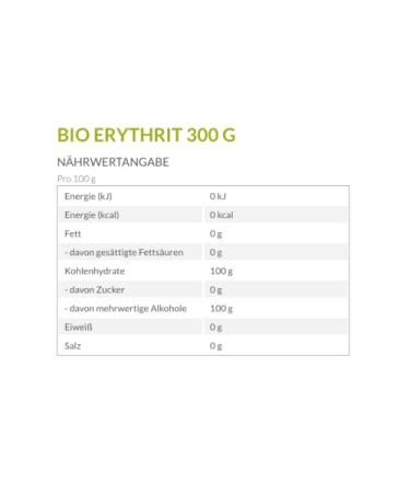 Borchers Organic Erythritol - Calorie-Free Sugar-Free Sweetener | Tooth-Friendly | 300g - Shop Now! - Buy Online on GoSupps.com