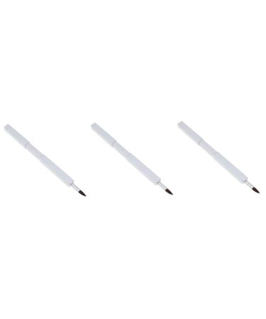 FRCOLOR 3pcs Makeup Brush Lip Fake Hair Edges Lipstick Applicator Small Mirrors for Crafts Handy Lip Brush Makeup Tool Kit Lip Brush Applicator Portable White Set