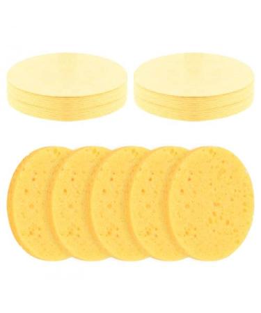CHStarina 20 pieces compressed facial sponges soft face sponge face washing sponge cleaning sponge face for facial cleaning make-up removal