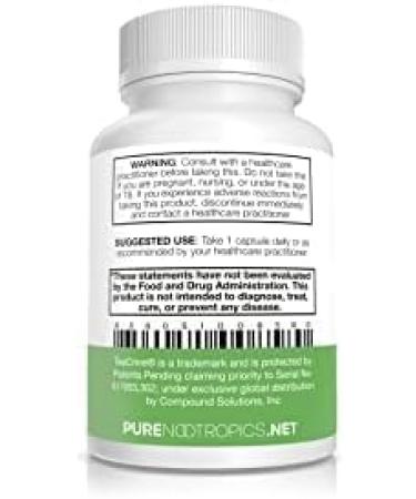 Pure Nootropics Theacrine (TeaCrine) 100 mg | 90 Capsules | Non Habit Forming Energy Supplement | Caffeine Alternative | Mental, Physical, Motivation, and Focus Enhancer Pills - Buy Online on GoSupps.com