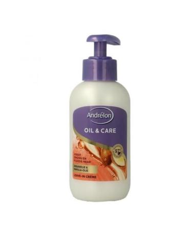 Andrelon Oil & Care Hair Cream for Dry and Curly Hair 200ml Pack of 6 Tubes