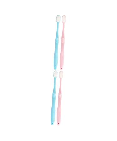 Minkissy 4 pieces Japan Mikro toothbrush after the birth tongue brush captivity care packaging bamboo toothbrush soft toothbrush for adult charcoal soft fur travel