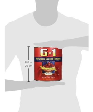 6 in 1 All Purpose Ground Tomatoes No. 10 Can - 6lb 9oz - 9oz Pack - Premium Quality for Cooking and Recipes - Buy Online on GoSupps.com