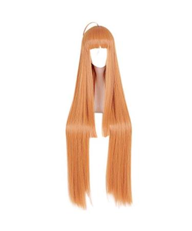 Anime Persona 5 Futaba Sakura Orange Wig - Long Straight Heat Resistant Cosplay Wig for Women - Buy Online on GoSupps.com
