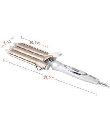 Professional Triple Barrel Curling Iron - Ceramic Hair Waver & Lightweight Portable Styling Tool for Beautiful Curls - Buy Online on GoSupps.com
