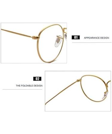 Migoo Classic Round Blue Light Filter Glasses - Stylish Metal Frame Retro Nerd Glasses for Men & Women - Silver Anti-Blue Light Protection - Buy Online on GoSupps.com