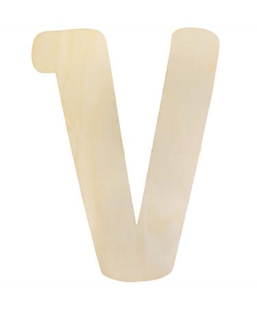 Large Wooden Letters 30cm Wooden Letter for Crafts Children's Names Capital Alphabet 5mm Thick Unfinished MDF Wood Slices Nursery Wall Hanging Art Sign Board Painting Home Decor (V)