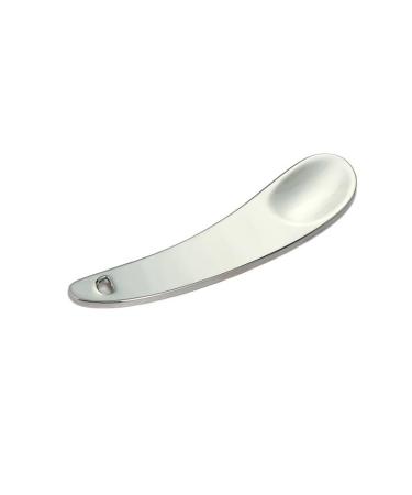 Crescent Eye Cream Spoon Makeup Spoon Cream Spoon Metal Mini Mask Stick Stainless Steel Cream Spoon (Size : Silver)