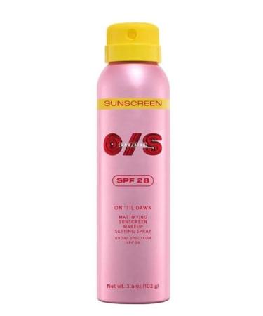 O/S by P-Starr - On 'Til Dawn Mattifying Sunscreen Makeup Setting Spray SPF 28 Long-wearing UV Protection - 3.6 oz/142 mL
