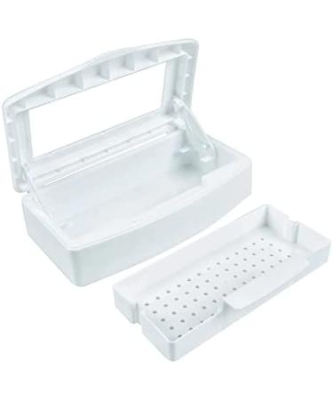 YoleShy Professional Plastic Sterilizing Tray for Nail Salon and Spa - Nail Art Tool Organizer and Cutter Manicure Equipment Storage Box - White - Buy Online on GoSupps.com