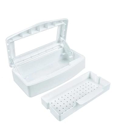 YoleShy Professional Plastic Sterilizing TrayClean Sterilizer Box Storage Organizer for NailTweezersHair SalonSpa  Cutter Manicure Equipment-Nail Art Tool White - Buy Online on GoSupps.com