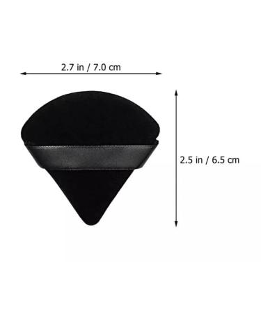 6 Pieces Triangle Powder Puff Set - Premium Black Makeup & Face Powder Puffs for Flawless Application - Buy Online on GoSupps.com