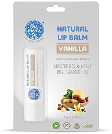 The Moms Co. Natural Lip Balm I Non Sticky I Protects & Nourishes Dry Chapped Lips I Shea & Cocoa Butter(5gm) (Vanilla) - Buy Online on GoSupps.com