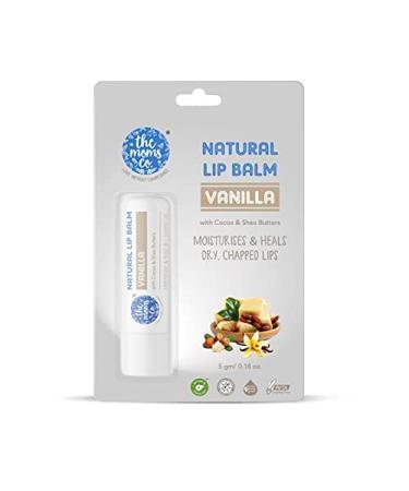 Natural Lip Balm | Non-Sticky Shea & Cocoa Butter | Nourishes Dry Chapped Lips | Vanilla Flavor (5g - Buy Online on GoSupps.com