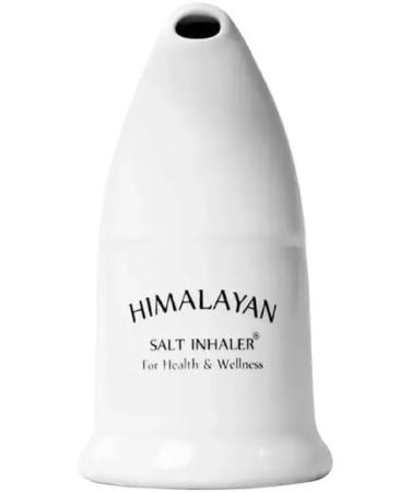 Himalayan Natural Salt Inhaler Pure Pink Granular Salt Therapy for Asthma & Allergy Relief | Ceramic Body White - Buy Online on GoSupps.com