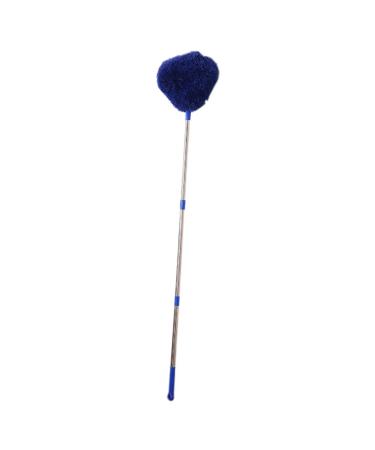 Dewedrt Retractable Duster Stainless Steel Long Handle Dusting Brush Car Household Cleaning Tools Easy Install Easy to Use Navy Blue