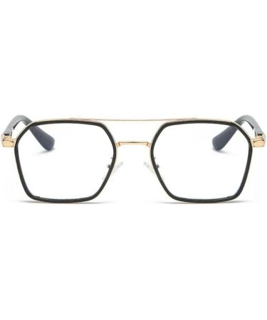Stylish Computer Readers Eyeglasses for Men & Women - Anti-UV Flat Light Mirror +150 Black-Gold - Buy Online on GoSupps.com