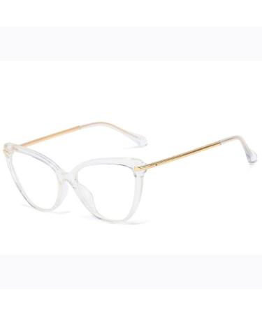 Buli cat eye reading glasses tortoisy reading help glasses women reading glass glasses with prescription spring hinge oversize Cateye (Color: Clear Size: +1.50)