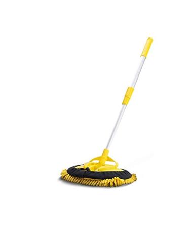 Rotating Mop Microfibre Outdoor Mop Washing Brush for Office Cleaning Household Cleaning Window Cleaning Yellow Decoration to Pursue Happiness