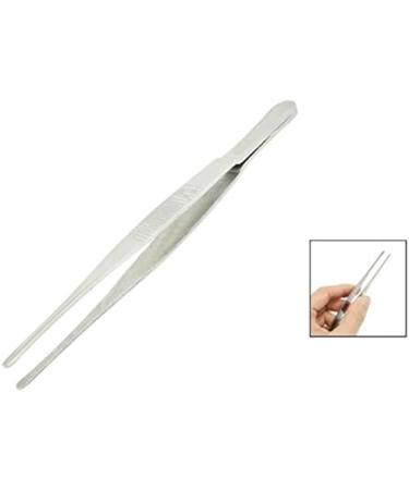 GROCKSTR 5.5 Silver Tone Stainless Steel Round Tip Tweezers - Precision Beauty & Grooming Tool for International Shipping - Buy Online on GoSupps.com