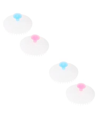 ULTECHNOVO 4 pieces shampoo brush cleaning brush girls hair brush bath brush massager child scrubber polyethylene