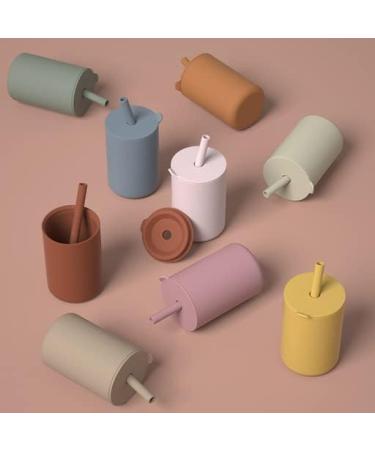 6 oz Spill-Proof Toddler Sippy Cup with Straw and Lid - Unbreakable Silicone Baby Training Cup for Milk and Water - Pink - Buy Online on GoSupps.com