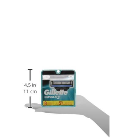 Gillette Mach3 Men's Razor Blade Refills - 8 Count - Buy Online on GoSupps.com