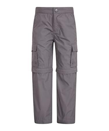Mountain Warehouse Active Kids Convertible Hiking Pants Zip Off Shorts 5-6 Years Dark Grey