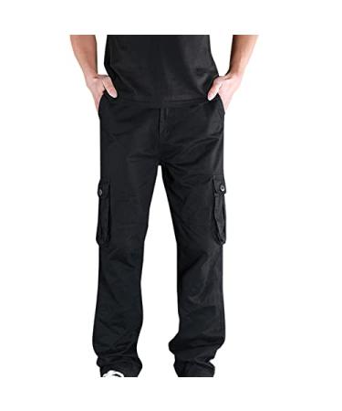 Joggers for Men, Men Relaxed Fit Causal Slim Beach Work Streetwear Khaki Baggy Pants Hiking Pants with Pockets Blue XX-Large
