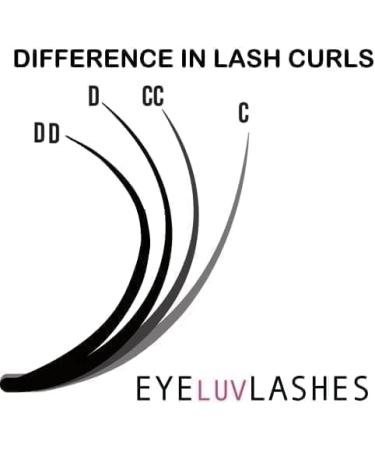 Volume Silk Eyelash Extensions | D Curl 0.05 13mm | Lightweight Semi Permanent Individual Lashes by Eyeluvlashes - Buy Online on GoSupps.com