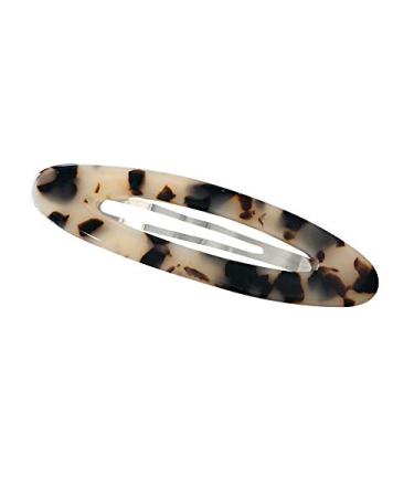 2 Pack Tortoise Shell Acetate Metal Hair Clips - Stylish Leopard Print Thin Barrettes for Women and Girls - Buy Online on GoSupps.com
