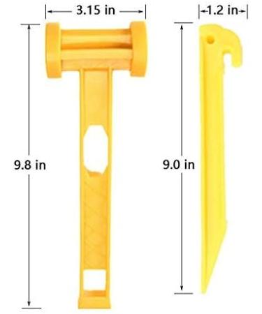 9 Inch Yellow Plastic Tent Stakes for Sand - Heavy Duty, Lighter, Safer - 24 Pack - Buy Online on GoSupps.com
