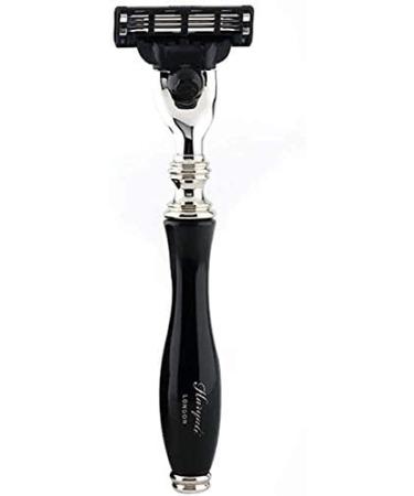 Haryali London Black Men's Shaving Set - 3 Edge Razor Brush & Stand | Perfect International Shaving Kit - Buy Online on GoSupps.com