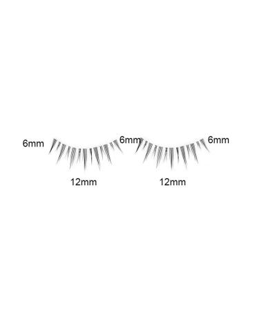 Buy Natural Look Fake Eyelashes - 5 Pairs Daily Strip Cross Lashes for Wedding & Everyday Makeup | Invisible Thin Band (6-12mm - Buy Online on GoSupps.com