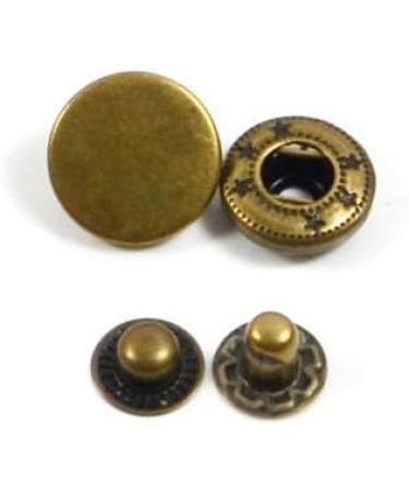 30 Sets Heavy Duty Snap Fasteners | BetterJonny 15mm Antique Brass Poppers for Leather Craft & Sewing - Buy Online on GoSupps.com