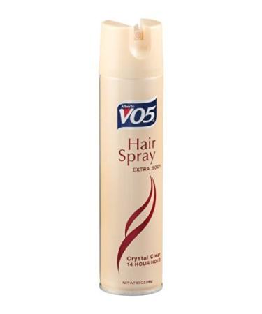 VO5 Hairspray Extra Body Crystal Clear 8.5 oz ( Packs of 9)