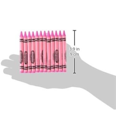 Crayola® Bulk Crayons, Carnation Pink, 12/Box