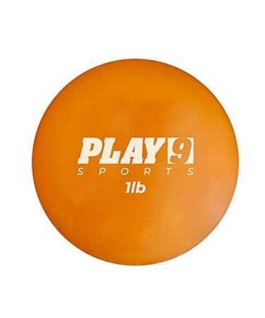 SHOP PLAY 9 1lb PlyoBall Weighted Ball | Soft Weighted Medicine Ball for Baseball, Softball, Pilates, Yoga, and Physical Therapy (1lb, Orange)